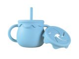 Oefenbeker met rietje misty blue 2
